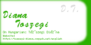 diana toszegi business card